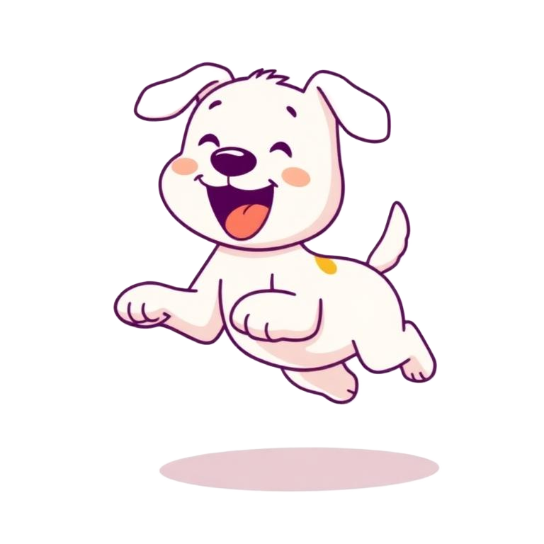 Happy running puppy